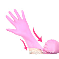 Luvas de nitrila de vinil sintéticos rosa luvas de segurança baratas